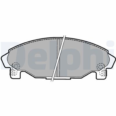 Комплект тормозных колодок, дисковый тормоз DELPHI LP1064
