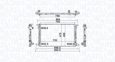 Radiators, Motora dzesēšanas sistēma MAGNETI MARELLI 350213154900