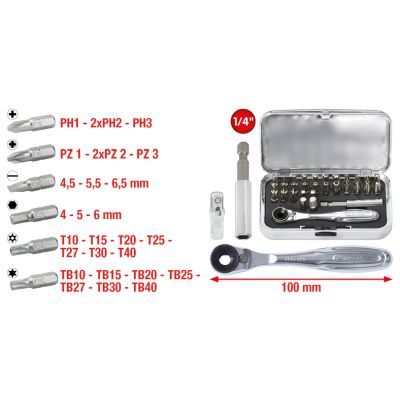 Komplekts, Skrūvgrieža ieliktņi (Uzgaļi) KS TOOLS 918.4600