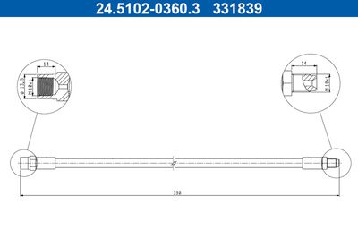 Тормозной шланг ATE 24.5102-0360.3