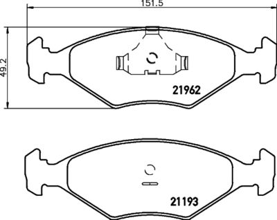 Bremžu uzliku kompl., Disku bremzes HELLA PAGID 8DB 355 011-031
