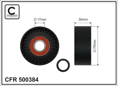 CAFFARO 500384 Spriegotājrullītis, Ķīļrievu siksna
