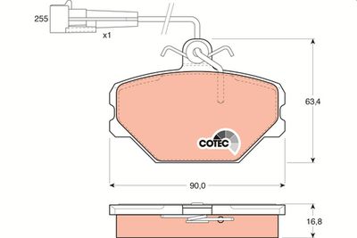 Комплект тормозных колодок, дисковый тормоз TRW GDB833