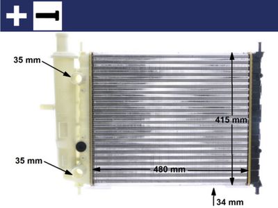 Radiators, Motora dzesēšanas sistēma MAHLE CR 599 000S