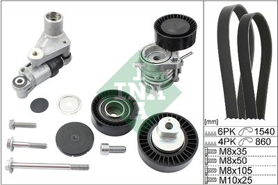 Ķīļrievu siksnu komplekts Schaeffler INA 529 0372 10