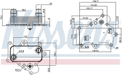 Eļļas radiators, Motoreļļa NISSENS 91590