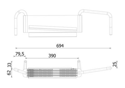 Eļļas radiators, Motoreļļa MAHLE CLC 314 000S