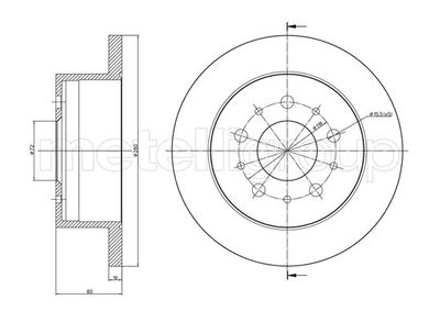 Тормозной диск METELLI 23-0952C