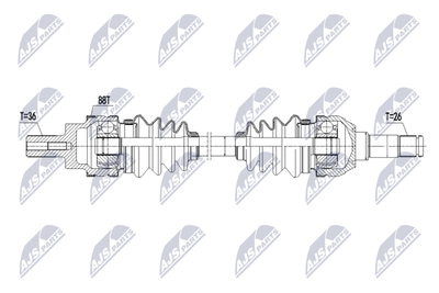 Приводной вал NTY NPW-VV-155