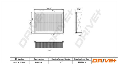 Воздушный фильтр Dr!ve+ DP1110.10.0336