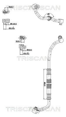 Трубопровод высокого / низкого давления, кондиционер TRISCAN 9010 29024
