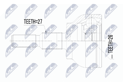 Шарнирный комплект, приводной вал NTY NPZ-FR-054