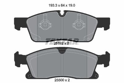 Комплект тормозных колодок, дисковый тормоз TEXTAR 2519201