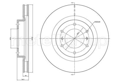 Тормозной диск METELLI 23-1662C