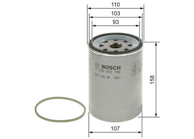 Degvielas filtrs BOSCH F026402798
