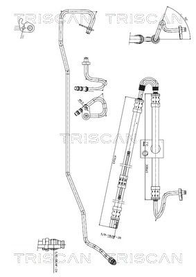 Гидравлический шланг, рулевое управление TRISCAN 8516 16048