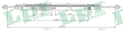 Тросик, cтояночный тормоз LPR C1474B