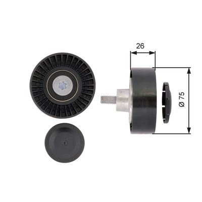 Паразитный / ведущий ролик, поликлиновой ремень GATES T36385