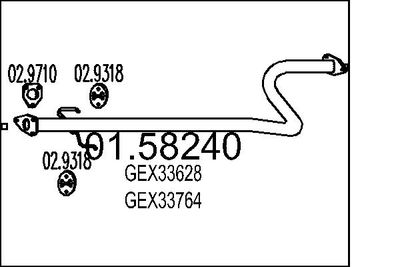 Средний глушитель выхлопных газов MTS 01.58240