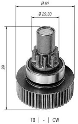 Ведущая шестерня, стартер MAGNETI MARELLI 940113020264