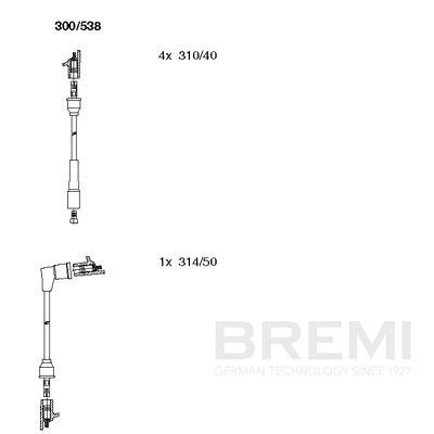 Augstsprieguma vadu komplekts BREMI 300/538