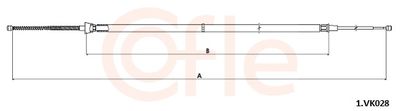 Тросик, cтояночный тормоз COFLE 92.1.VK028