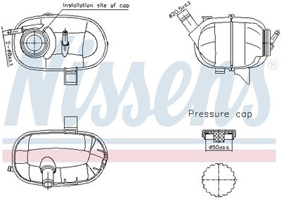 Компенсационный бак, охлаждающая жидкость NISSENS 996339