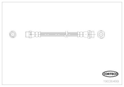 Тормозной шланг CORTECO 19036499