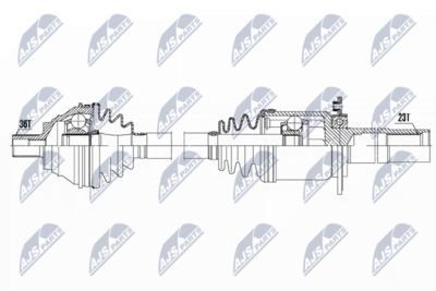 Piedziņas vārpsta NTY NPW-VW-135