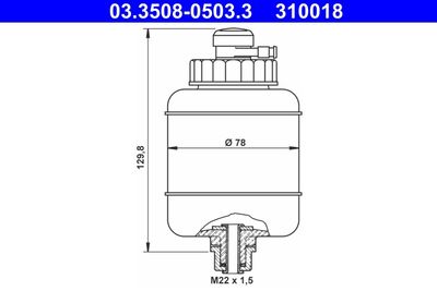 Kompensācijas tvertne, Bremžu šķidrums ATE 03.3508-0503.3