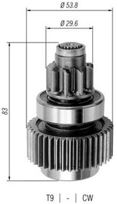 Ведущая шестерня, стартер MAGNETI MARELLI 940113020265