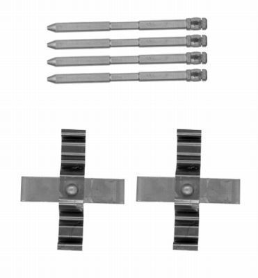 Комплектующие, колодки дискового тормоза HELLA 8DZ 355 204-281