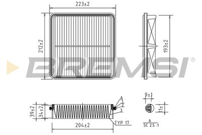 Gaisa filtrs BREMSI FA1118