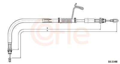 Тросик, cтояночный тормоз COFLE 92.10.5348