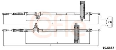 Тросик, cтояночный тормоз COFLE 92.10.5387
