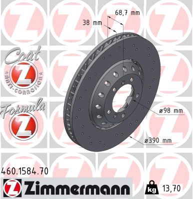 Тормозной диск ZIMMERMANN 460.1584.70