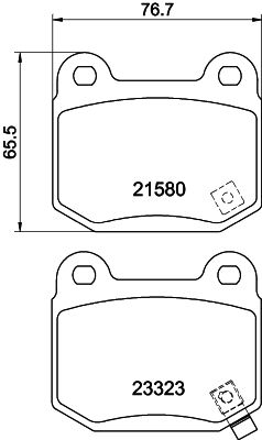 Bremžu uzliku kompl., Disku bremzes HELLA PAGID 8DB 355 010-691