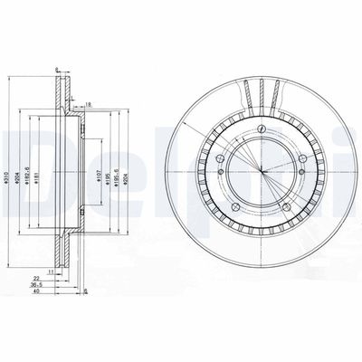 Тормозной диск DELPHI BG3587