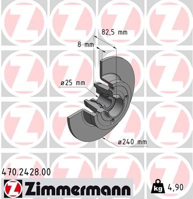 Тормозной диск ZIMMERMANN 470.2428.00