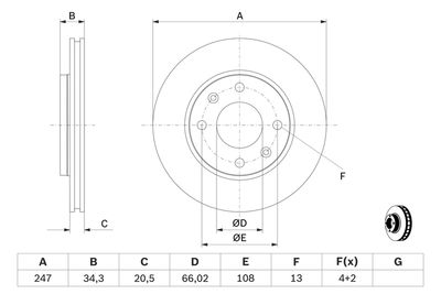 Тормозной диск BOSCH 0986479W62