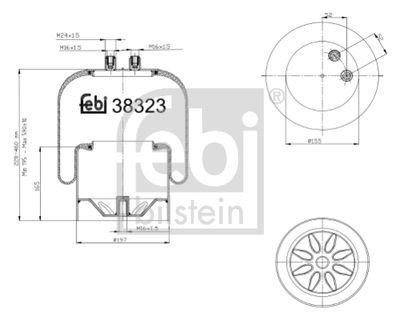 Pneimoatsperes spilvens, Pneimopiekare FEBI BILSTEIN 38323
