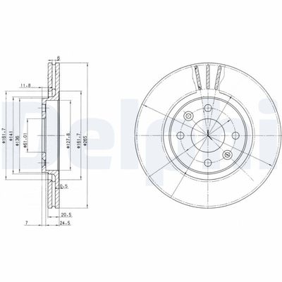 Bremžu diski DELPHI BG2448