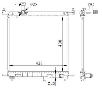 Радиатор, охлаждение двигателя NRF 59223