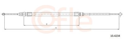 Тросик, cтояночный тормоз COFLE 10.4234