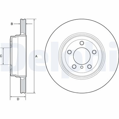 Тормозной диск DELPHI BG9120C