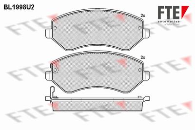 Комплект тормозных колодок, дисковый тормоз FTE 9010584