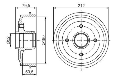 Тормозной барабан BOSCH 0 986 477 153