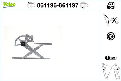 Стеклоподъемник VALEO 861196