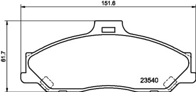 Комплект тормозных колодок, дисковый тормоз HELLA PAGID 8DB 355 009-751