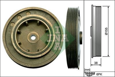 Ременный шкив, коленчатый вал Schaeffler INA 544 0101 10